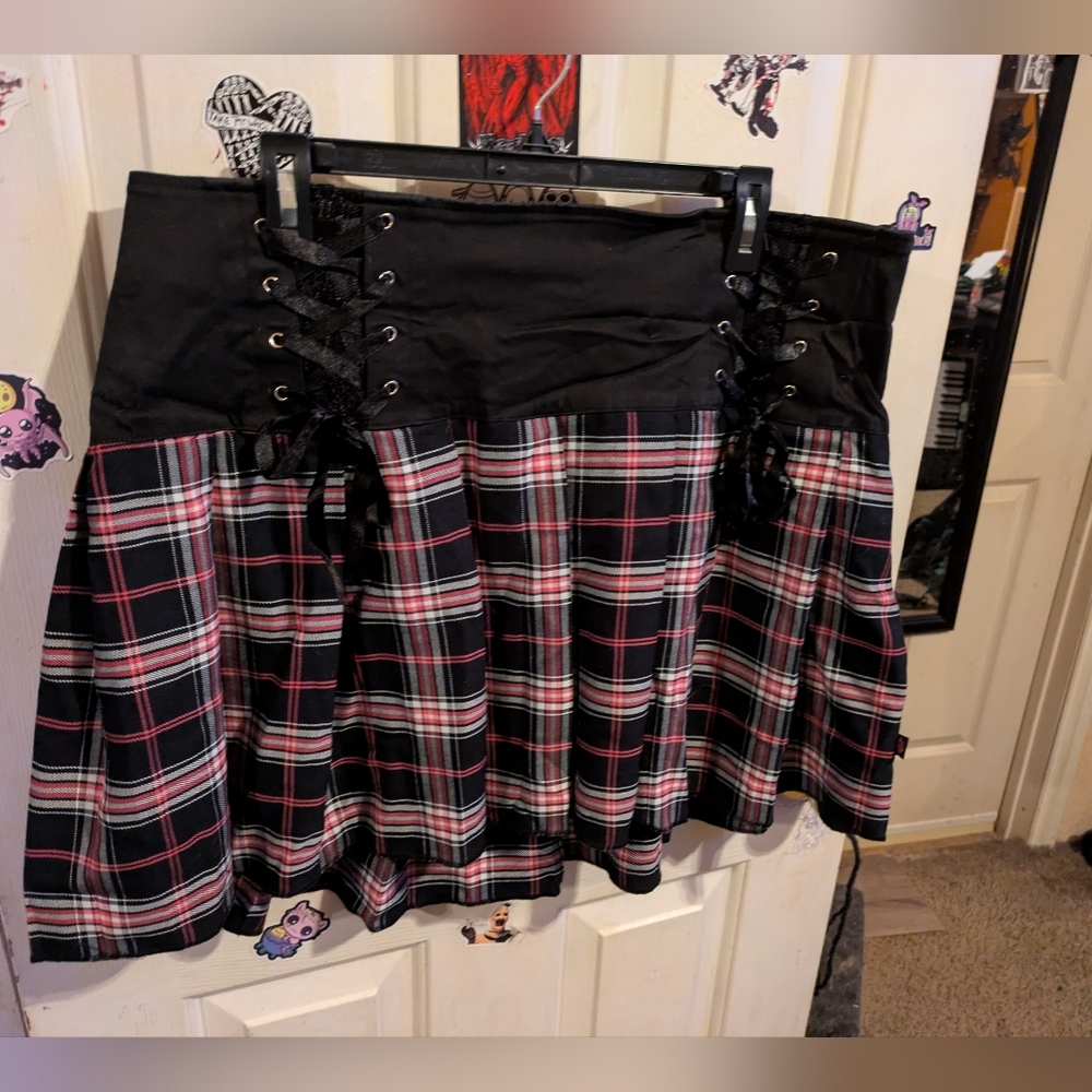 *SOLD* Pink And Black Plaid Tripp NYC Skirt